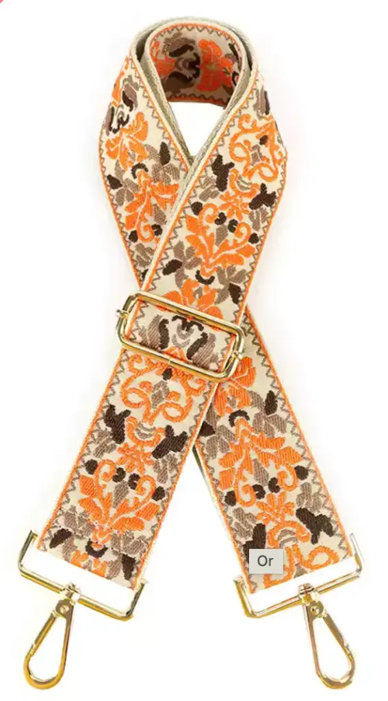Bandoulière pour sac ajustable Orange / Brun