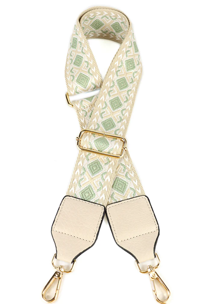 Bandoulière pour sac - Beige / Vert