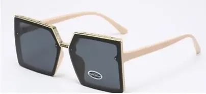 Lunettes de soleil rose et doré