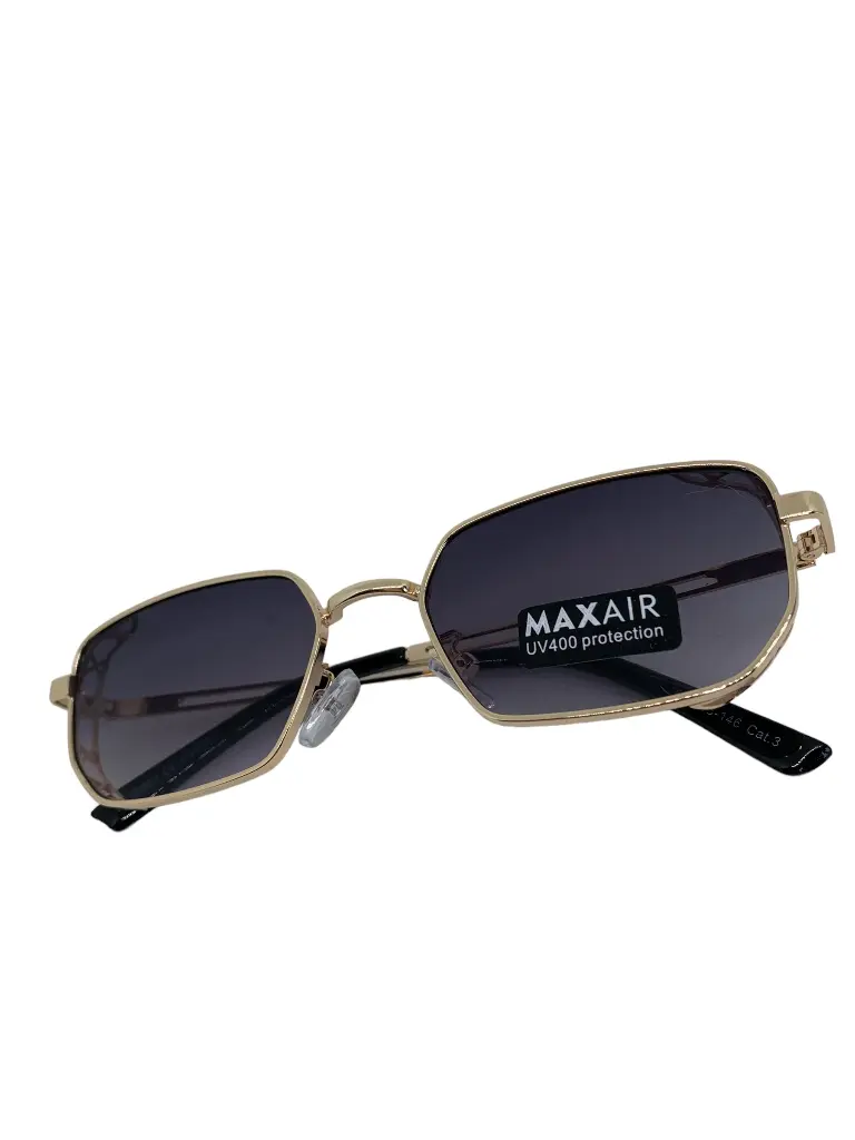 Lunettes de soleil doré/noir avec forme