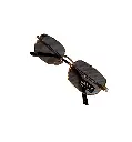 Lunettes de soleil doré/Noir transparent avec forme