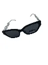 Lunettes noir chaine argenté
