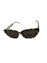 Lunettes écaille chaine doré