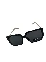 Lunettes noires branche chaine doré