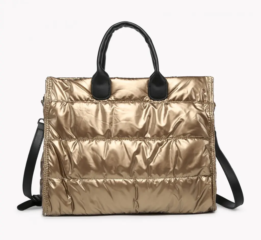 Sac matelassé doré