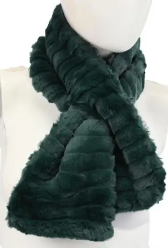 [ECH_FR_0001_VRF] Echarpe fourrure vert foncé