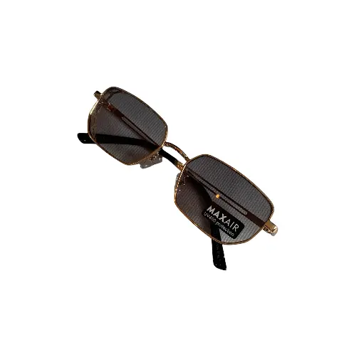 [LDS_CA_0002_DBT] Lunettes de soleil doré/Noir transparent avec forme