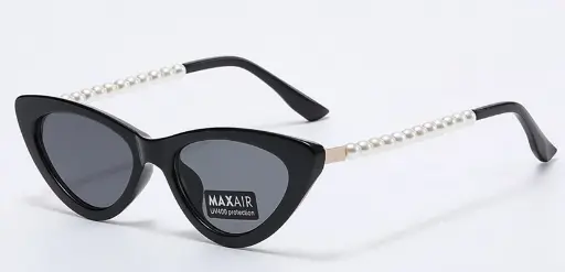 [LDS_PE_0001_BLK] Lunettes de soleil perle - Noir