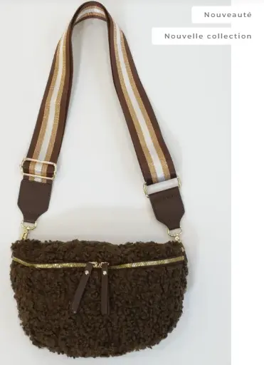 [SAC_BN_0004_BRW] Sac banane mouton - Marron